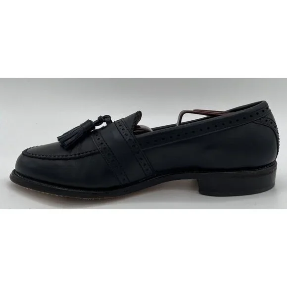 Allen Edmonds Harvard Loafers Brogue Tassel Dark Navy Blue Shoes Mens Size 7 C
